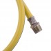 Conector 1/2" x 3/8" Flexible Gas Amarillo x1m