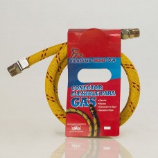 Conector Flexible 1/2" x 3/8" Gas Pvc Acero x1.20m