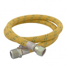 Conector Flexible 1/2" x 3/8" Gas Pvc Amarillo x1m