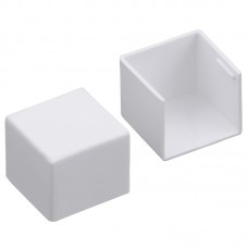 Tapa Final 25 x 25 mm Pvc Blanco